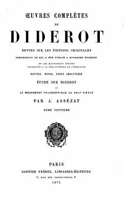 Couverture de Diderot - Oeuvres 07
